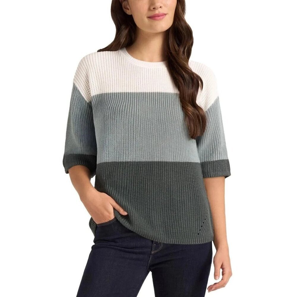 NEW Matty M Women's XXL Colorblock Sweater Polyester Crewneck
